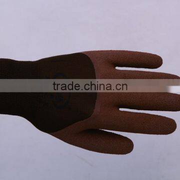 13 guage yellow cotton latex foaming coated gloves