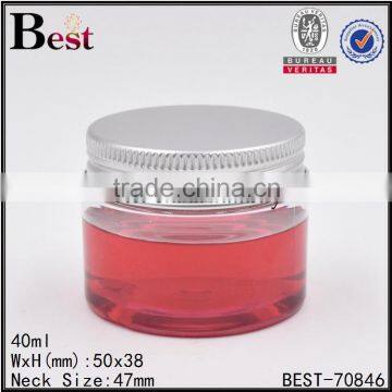 40/60/100/200/400/500ml plastic jar clear surface pet personal care aluminum high quality screw cap