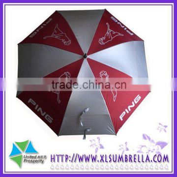 30' Manual Golf Rain Twin canopy golf Straight umbrella