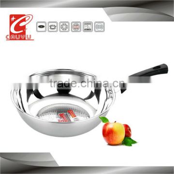 stainless steel induction wok