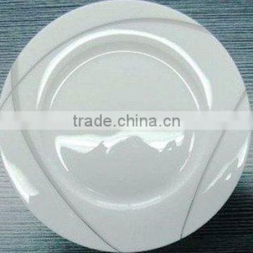 White Round Unique ceramic Plate