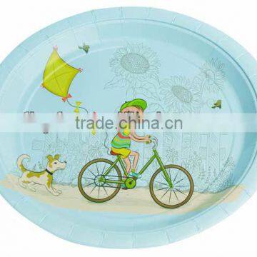 7" disposable round paper plate