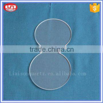 clear heat-resistant quartz glass disc