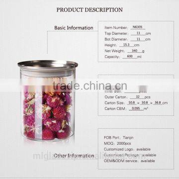 1000ml Kitchen Food Storage Glass Jar N6306