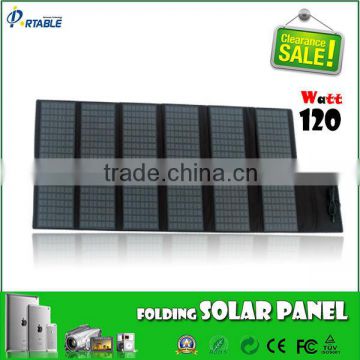 Foldable mono 120W portable solar kit