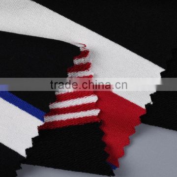 High Quality Yarn Dyed Stripe Rayon Spandex Knitted French Terry Fabric