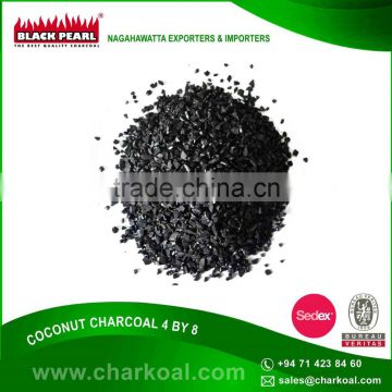 Best Grade Dust Free 4/8 Mesh Granulated Coconut Shell Charcoal