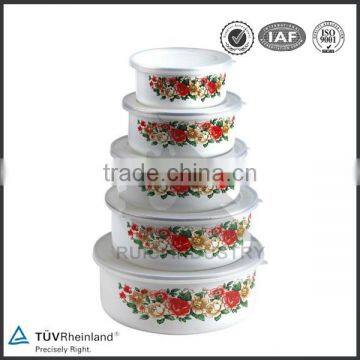 high quality iron color decal enamel cookware