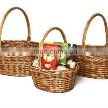 Environmental handicraft baskets small handle wicker with handmade
