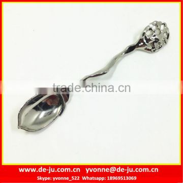 Small Shinny Silver Acorn Stainless Steel Spoon