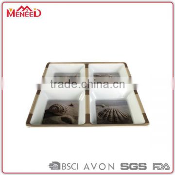 Shell printing superior promotional square inch plastic tray for biscuit