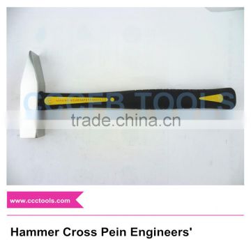 Stainless Steel Rubber Handle Hammer Cross Pein Engineers