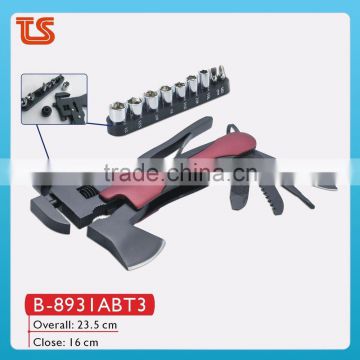 2014 new Multi tool with axe/Steel axe/Hand tools set( B-8931ABT3 )