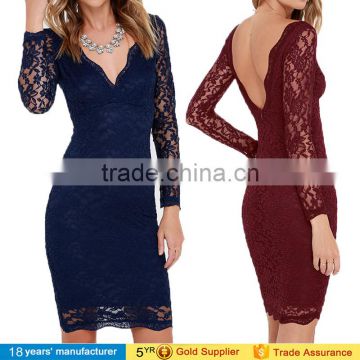 2016 designer one piece plus size best sexy lace dress for farewell party