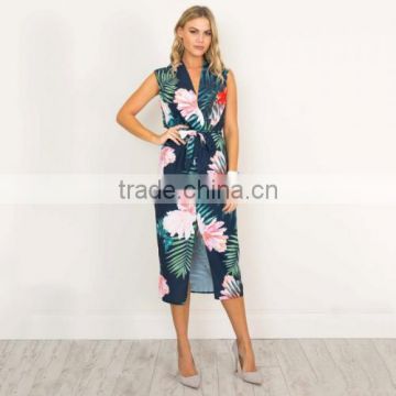 2017Guangzhou Wholesale summer One-piece Dress deep V sexy dress