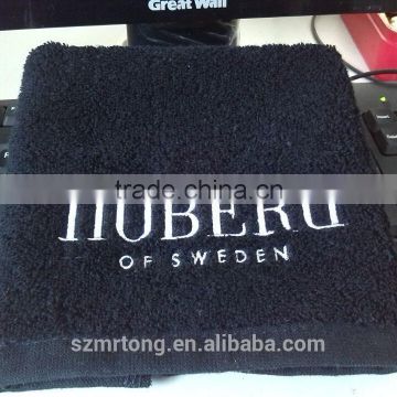 100% cotton face towel 32*32cm with customized embroidery logo