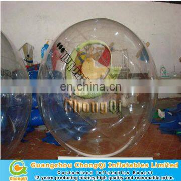 clear 0.8mm TPU/PVC inflatable water running ball