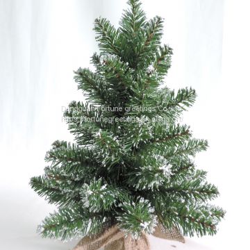 Artificial christmas burlap tree