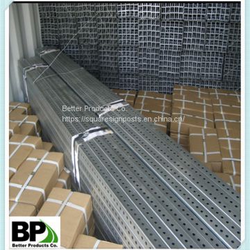 outdoor metal galvanized or powder coated perforated square tube