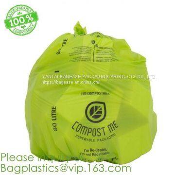 biodegradable compostable eco friendly orn starch dry cleaning laundry bag, biodegradable plastic drawstring laundry bag