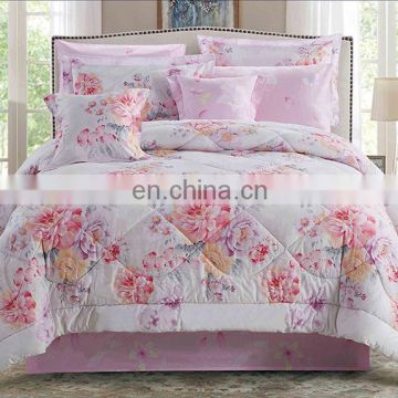 hot selling bright color quilts bedding polyester filled comforter sets for bedroom