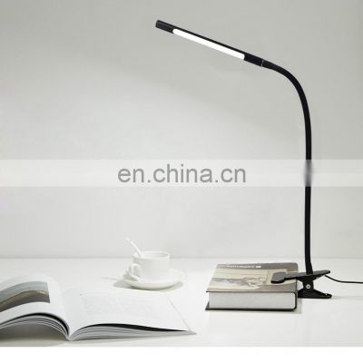 2020 Clip LED Lamp Book Reading Light Gooseneck USB Bedside Lamp With Clamp