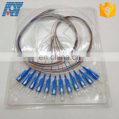 fiber optic 12 bunchy bunched pigtail with SC/UPC connector single model manufacture/ factory price