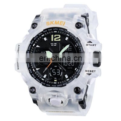 SKMEI 1155B Dual Time Relojes Hombre Analog Digital Watch Men Wrist Sport Camouflage Army Wristwatch