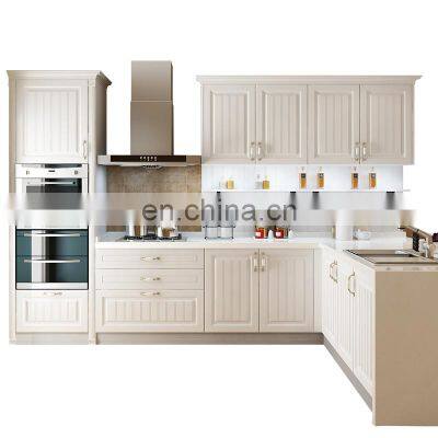 High end solid wood kitchen cabinet shaker in white