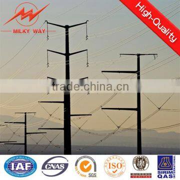 octognal 220kv 25m electric steel pole supplier for africa