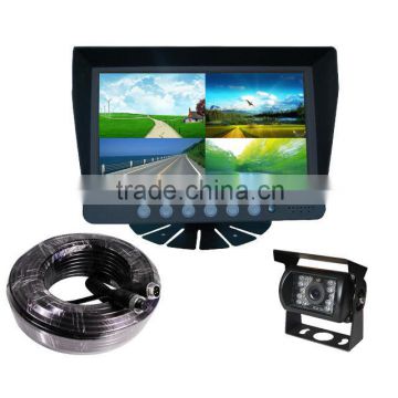 Quad Control box 7'' TFT LCD monitor Wide view angle Car Rear View System