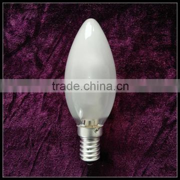 Frosted Candle C35 E14 1W LED filament bulb wide voltage AC60-260V 2200K-6500K