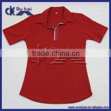 ladies polo style red uniform tee shirt