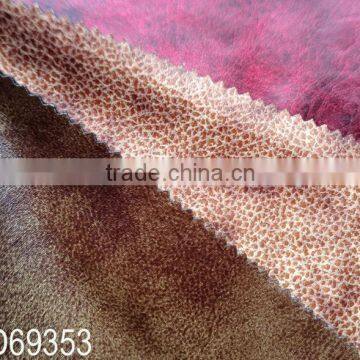 Printing flower suede fabric/hot stamping suede fabric/faux sherpa suede