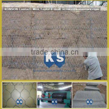 Electro Galvanized Hexagonal Gabion Mesh For Water Conservancy