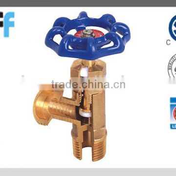 1/2"-- 3/4"Pipe and Hose threads Straight Brass Stop Valve with CSA certificated