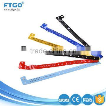 oem factory disposable pvc material waterproof id wristband for club