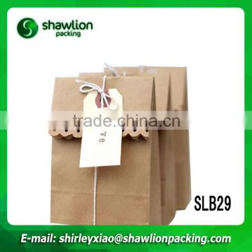 Direct made customized printing kraft paper bags paper bread bag wholesale
