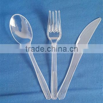 aviation tableware ps material clear disposable plastic cutlery