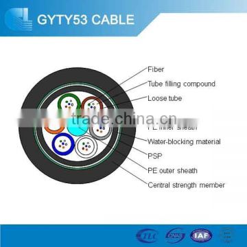 Double armoured outdoor fiber optics 24 core GYTY53