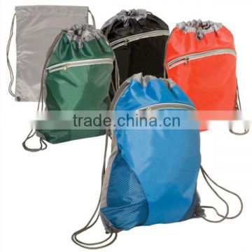 Zip Pouch Custom Drawstring Backpack - 14"w x 18.5"h