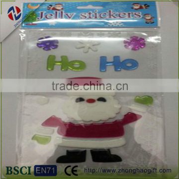 Newest for Christmas decoration jelly sticker