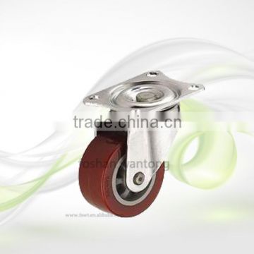 Newest Polyurethane Wheel Swivel Plate Furniture Casters With Brake