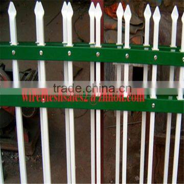 cheap iron fence prefabricated / spear top fence / cheap wrought iron fence