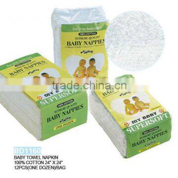100% cotton baby napkins 40x40