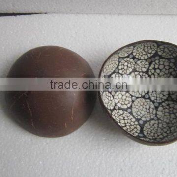 Elegant eggshell inlaid coconut bowl Vietnam