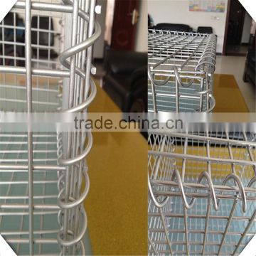 1*1*0.5mm 100mm mesh size qiangyu hot sale galvanized welded gabion basket