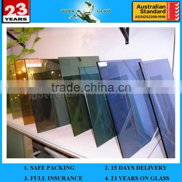 4mm 5mm 6mm Gold blue sheet class bronze grey green Reflective Glass with CE & ISO9001 Glass window