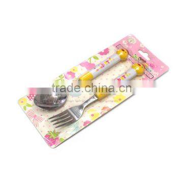 Best Sale Animal Shape Handle Tableware Kids Fork And Spoon Set