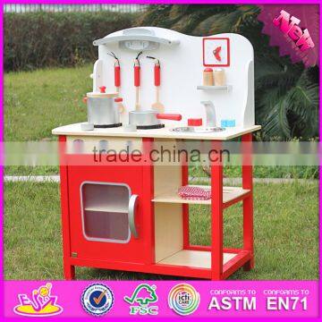 2016 Best sale pretend play wooden kitchen toys for toddlers W10C133